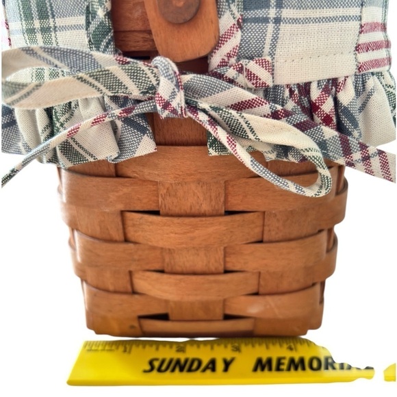 Longaberger Small Purse Basket w/ Liner 1992 Handmade Woven in USA Collectable - Picture 3 of 16